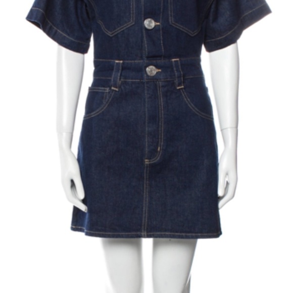 Frame x Revolve Oversized Detail Denim Dress - Picture 5 of 6